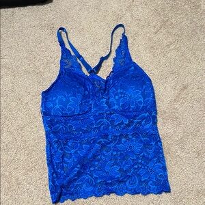 Elegant Blue Lace Women’s Top